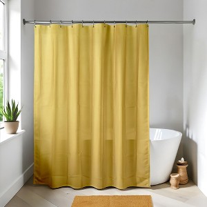Evideco French Home Goods Extra Long Shower Curtain Liner Plastic 79"L x 71"W - 1 of 4