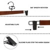 BP4U 14.2" Premium Wooden Adjustable Pants Hangers, Solid Wood Skirt & Trouser Hangers with 360° Swivel Hook, Wrinkle-Free Design - 3 of 4