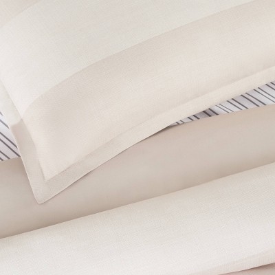 Queen Natural Microfiber Striped Bed in a Bag Set
