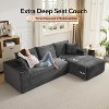 108" Cloud Sectional Sofa with Left Chaise, Deep Seat Modular Couch, Plush Corduroy Upholstered Sofa, No Assembly Required,Living Room Sofa - 4 of 4
