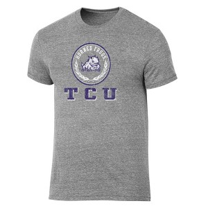 NCAA TCU Horned Frogs Men's Gray Tri-Blend T-Shirt - 1 of 3