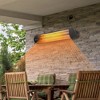 Costway 750W/1500W Wall Mounted Patio Heater w/ Remote Control & Adjustable Angle - 2 of 4