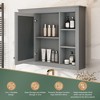NicBex 35" Medicine Cabinet with Mirror,Over the Toilet Storage Cabinet,Wall Cabinet with 6 Open Shelves,Wall Mounted Bathroom Storage Cabinet - 4 of 4