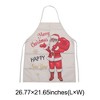 Unique Bargains Christmas Aprons Cotton Linen Beige Red White 26.77"x21.65" 1 Pcs - 3 of 4