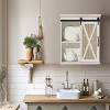 LuxenHome Sliding Door White MDF Wood Wall Cabinet - 4 of 4