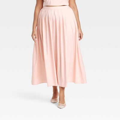 Women's Pleated A-Line Maxi Skirt - A New Day™