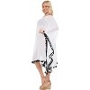 LA LEELA Women's Summer Holiday Swimwear Short Swim Suit Loose Beach Wear Dress Coverups Bathing Suit Cover-up - 4 of 4