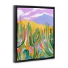Stupell Industries Abstract Cactus Plants Desert Dunes Black Floater Framed Canvas Wall Art - 3 of 4