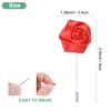 Unique Bargains Wedding Groom Boutonnieres Rose Flower Lapel Pins for Men 1 Pc - 3 of 4