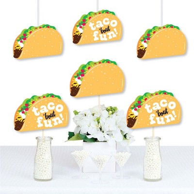 Big Dot of Happiness Taco 'Bout Fun - Decorations DIY Mexican Fiesta Essentials - Set of 20