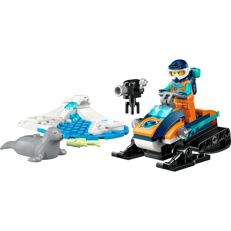 LEGO City Arctic Explorer Snowmobile Building Toy Set 60376, 3 of 8