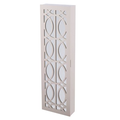 Mechulm Wall Mount Jewelry Armoire Gray/ivory - Aiden Lane : Target