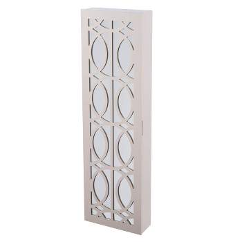 Mechulm Wall Mount Jewelry Armoire Gray/Ivory - Aiden Lane