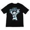 Seven Times Six Disney Stitch T-Shirt Boy's I Need Space Short Sleeve Graphic Tee Black - 4 of 4