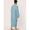 Lars Amadeus Men's Cotton Side Split Long Sleep Nightgown with Pockets - 4 of 4