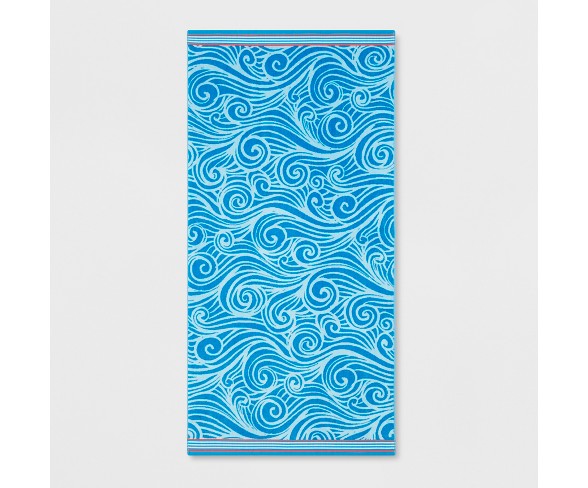 XL Wave Beach Towel Turquoise - Sun Squad&#153;