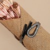 SOHI Women's Dark Silver Embellished Bow Bracelet - 2 of 4