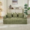 Modular Chenille Folding Floor Sofa with 3 Pillows, Convertible Sleeper Couch for Small Spaces, Living Room or Bedroom – The Pop Home - 2 of 4