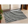 Taupe Charcoal And Ivory Abstract Washable Indoor Outdoor Area Rug - 2 of 4