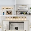 51" Golden 8-Light Vanity Light with Clear Glass Shades, Modern Iron Metal Bathroom Wall Fixture Ideal for Bathroom and Dressing Table (No Bulbs) - 4 of 4