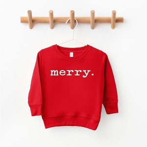 The Juniper Shop Merry Puff Print Toddler Graphic Sweatshirt - 1 of 3
