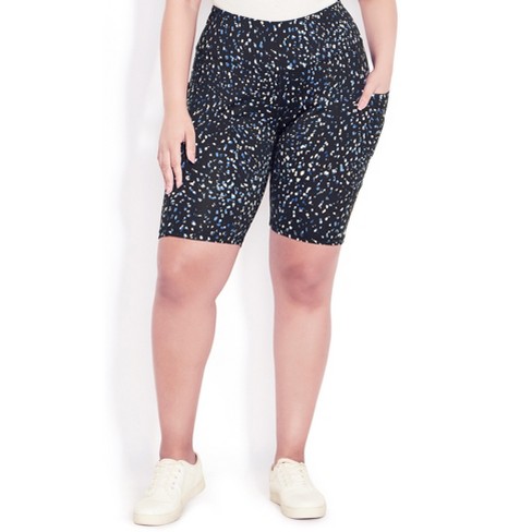 Women's Plus Size High-waist Cotton Blend Seamless 7 Inseam Bike Shorts -  A New Day™ Black 1x : Target