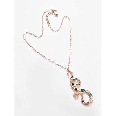 SOHI Women's Gold Snakehead Pendant Necklace