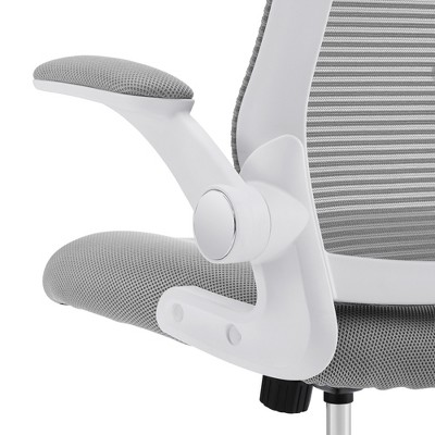 Modern Gray Mesh Ergonomic Office Chair with Adjustable Arms