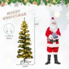 Costway 6/7 FT Artificial Christmas Tree with 612/791 Branch Tips Warm White LED Lights Folding Metal Stand - 4 of 4