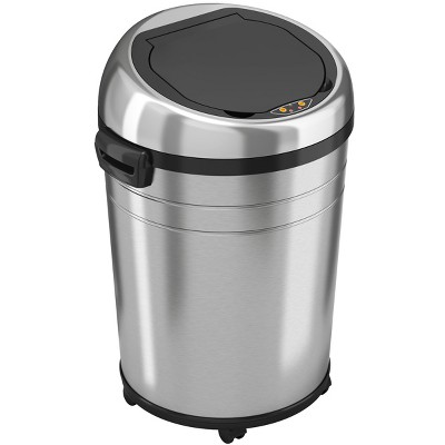 Trash Can 10.5 gallon Stainless Steel Oval Step On Kitchen Garbage
