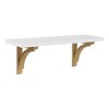 24" x 9" Corblynd Traditional Wood Wall Shelf White/Gold - Kate & Laurel: Bracket Shelf, Open Shelving Design, Includes Brackets - 4 of 4