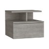NicBex Wall-Mounted Nightstand with Sliding Drawer and Open Storage Bedside Table End Table for Bedroom, Living Room, Office - 3 of 4
