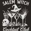 Rerun Island Women Salem Witch Cocktail Club Booze Short Sleeve Graphic Cotton T-Shirt - 2 of 4