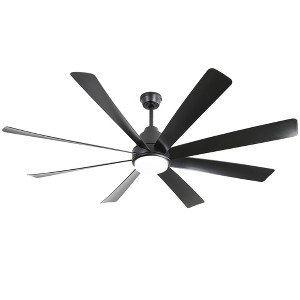 TOBILI 72 Inch Large Ceiling Fans with Lights and 6 Wind Speed DC Motor Black for Living Room - 1 of 4