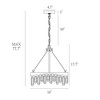 LNC Zephyrine 4-Lights 16" Mid-Century Modern Luxury Drum Crystal Chandelier, Gold and Black - 3 of 4