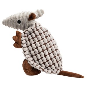 Itopfox Plush Dog Squeaky Toy Stuffed Armadillo Animal Pet Puppy Chew Toys for Small Medium Large All Breed Sizes Dogs, Gray - 1 of 4
