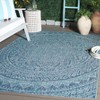 Courtyard CY8734 UV & Stain Resistant Non-Shedding Power Loomed Indoor/Outdoor Rugs - Safavieh - 2 of 4