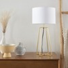 24" Modern Geometric Metal Table Lamp - Nourison - image 2 of 4