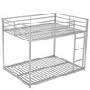 ALEXOUN Low Metal Bunk Bed Frame for Kids,with Built-in Ladder,High Guardrail,Metal Slats,No Boxspring Required,for Small Spaces - 4 of 4