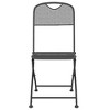 vidaXL Foldable Patio Chairs- Set of 4, Anthracite Outdoor Seating with Expanded Metal Mesh and E-Coating Finish for Garden - 4 of 4