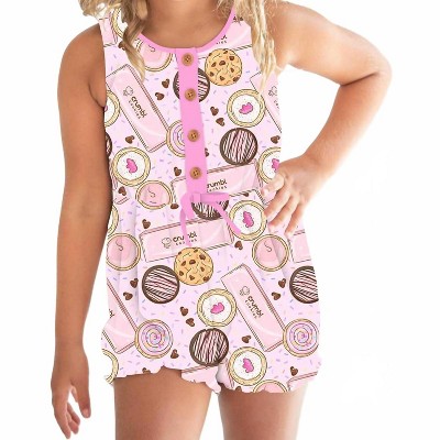 Girl Cookie Crumbs Bamboo Bubble Romper - Charlies Project