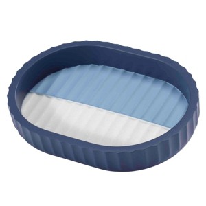 Izod Clubhouse Stripe Blue Soap Dish - 1 of 3