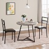 Dining Table Set for 2, Kitchen Table and Chairs for 2 with Chairs, 3 Piece Dining Room Table Set, Round Kitchen Table Set for Apartment - 2 of 4