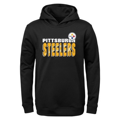 Girls Toddler Black Pittsburgh Steelers Football Pullover Hoodie Size: 4T