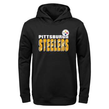 NFL Pittsburgh Steelers Womens Black Graphic Hoodie Sweatshirt Size Medium