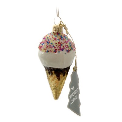 Holiday Ornaments 2.75" Ice Cream Cone. Sprnkles Sugar Cone  -  Tree Ornaments