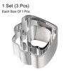 Unique Bargains Durable Rust-proof Dishwasher Safe Cookie Cutter Assorted Sizes 3 Pcs - 3 of 4