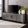 Modern Urban Industrial TV Stand for TVs up to 80" Charcoal - Saracina Home: Media Console with Storage, Metal Hardware - image 2 of 4