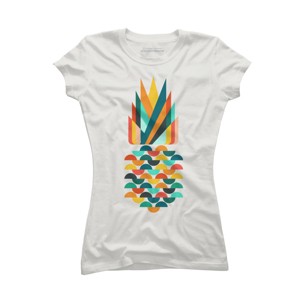 Junior's Design By Humans Geometric Pineapple By radiomode T-Shirt - 1 of 2