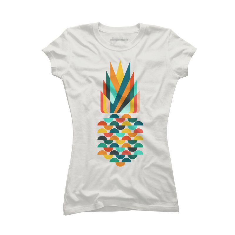 Junior's Design By Humans Geometric Pineapple By radiomode T-Shirt, 1 of 3